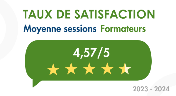 Taux de satisfaction sessions Formateurs